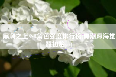 黑潮之上SSR角色强度排行榜(黑潮深海觉醒初始ssr)