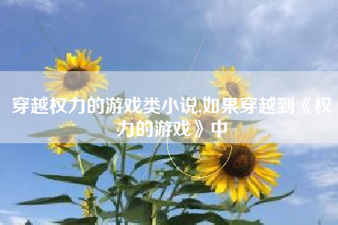 穿越权力的游戏类小说,如果穿越到《权力的游戏》中