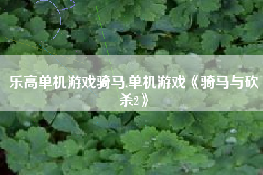 乐高单机游戏骑马,单机游戏《骑马与砍杀2》