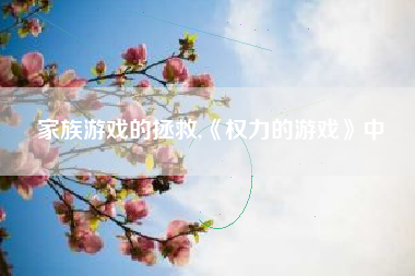 家族游戏的拯救,《权力的游戏》中
