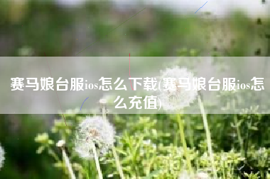 赛马娘台服ios怎么下载(赛马娘台服ios怎么充值)