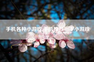 手机各种小游戏,手机推荐一下小游戏