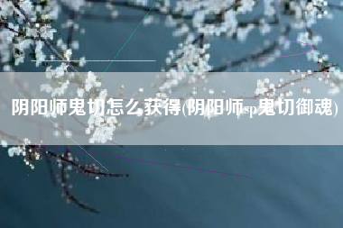 阴阳师鬼切怎么获得(阴阳师sp鬼切御魂)