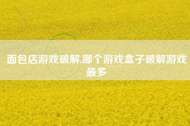 面包店游戏破解,哪个游戏盒子破解游戏最多