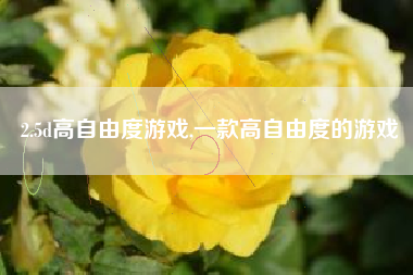 2.5d高自由度游戏,一款高自由度的游戏