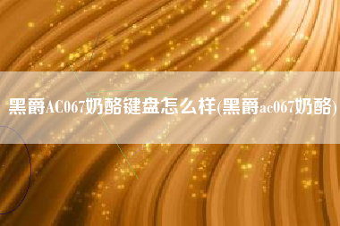 黑爵AC067奶酪键盘怎么样(黑爵ac067奶酪)