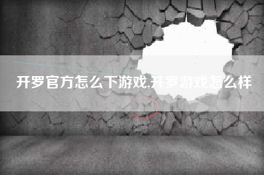 开罗官方怎么下游戏,开罗游戏怎么样