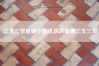 三生三世是谁小游戏,说的是哪三生三世