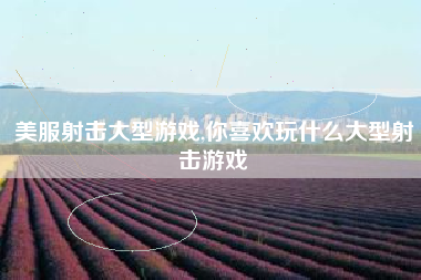 美服射击大型游戏,你喜欢玩什么大型射击游戏