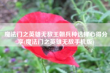 魔法门之英雄无敌王朝兵种选择心得分享(魔法门之英雄无敌手机版)