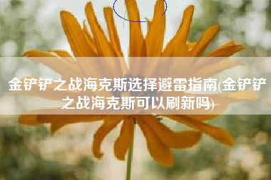 金铲铲之战海克斯选择避雷指南(金铲铲之战海克斯可以刷新吗)