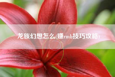 龙族幻想怎么(赚rmb技巧攻略)