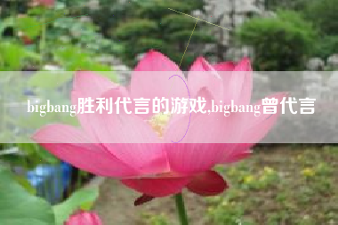 bigbang胜利代言的游戏,bigbang曾代言