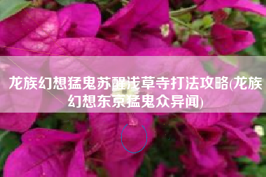 龙族幻想猛鬼苏醒浅草寺打法攻略(龙族幻想东京猛鬼众异闻)