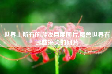 世界上所有的游戏百度图片,魔兽世界有哪些搞笑的图片