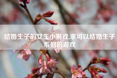 结婚生子的女生小游戏,求可以结婚生子系列的游戏