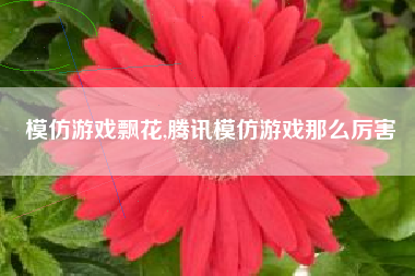 模仿游戏飘花,腾讯模仿游戏那么厉害