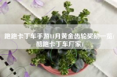 跑跑卡丁车手游11月黄金齿轮奖励一览(酷跑卡丁车厂家)