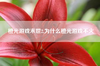 橙光游戏末世2,为什么橙光游戏不火