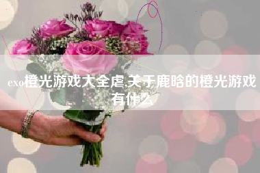 exo橙光游戏大全虐,关于鹿晗的橙光游戏有什么