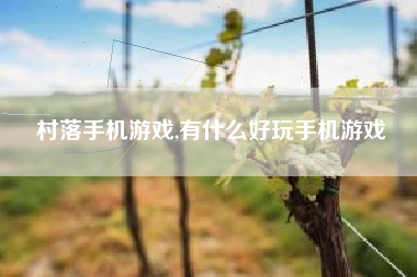 村落手机游戏,有什么好玩手机游戏