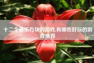 十二个音乐方块的游戏,有哪些好玩的游戏推荐