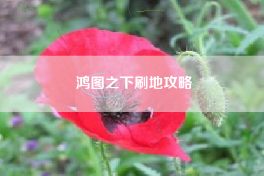 鸿图之下刷地攻略