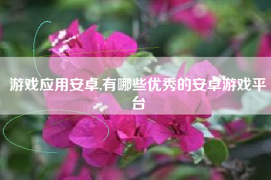 游戏应用安卓,有哪些优秀的安卓游戏平台