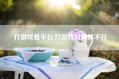 打游戏看平台,打游戏时网就不行