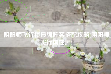 阴阳师飞行棋最强阵容搭配攻略(阴阳师飞行棋在哪)