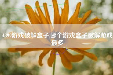 4399游戏破解盒子,哪个游戏盒子破解游戏最多