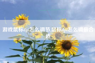 游戏鼠标dpi怎么调节,鼠标dpi怎么调最合适