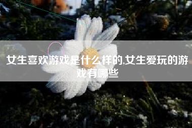 女生喜欢游戏是什么样的,女生爱玩的游戏有哪些