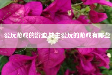 爱玩游戏的游迪,女生爱玩的游戏有哪些