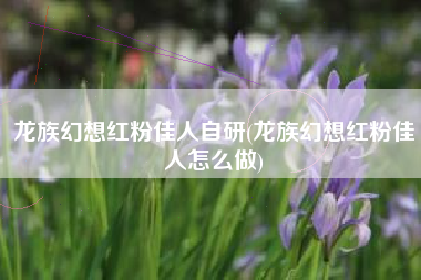 龙族幻想红粉佳人自研(龙族幻想红粉佳人怎么做)