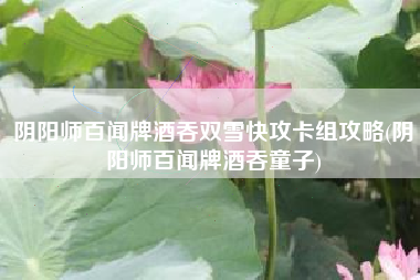 阴阳师百闻牌酒吞双雪快攻卡组攻略(阴阳师百闻牌酒吞童子)