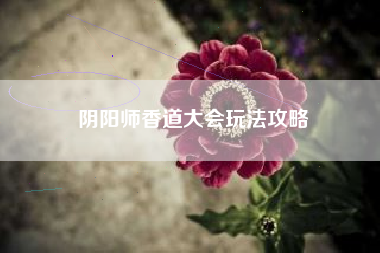 阴阳师香道大会玩法攻略