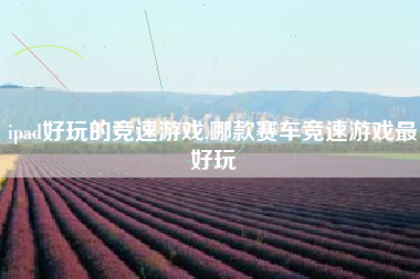 ipad好玩的竞速游戏,哪款赛车竞速游戏最好玩