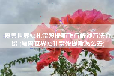 魔兽世界9.2扎雷殁提斯飞行解锁方法介绍 (魔兽世界9.2扎雷殁提斯怎么去)