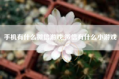手机有什么微信游戏,微信有什么小游戏