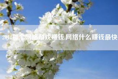 2018那个网络游戏赚钱,网络什么赚钱最快