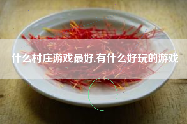 什么村庄游戏最好,有什么好玩的游戏