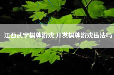江西武宁棋牌游戏,开发棋牌游戏违法吗
