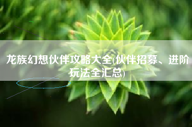龙族幻想伙伴攻略大全(伙伴招募、进阶玩法全汇总)