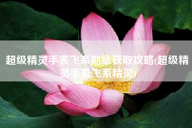 超级精灵手表飞系勋章获取攻略(超级精灵手表飞系精灵)
