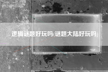 逻辑谜题好玩吗(谜题大陆好玩吗)