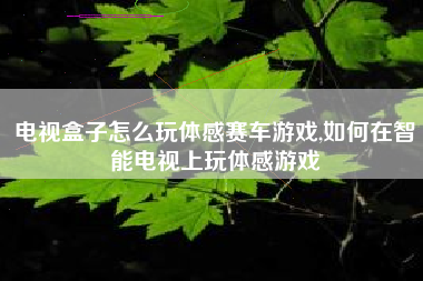 电视盒子怎么玩体感赛车游戏,如何在智能电视上玩体感游戏