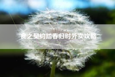 食之契约踏春归时外卖攻略