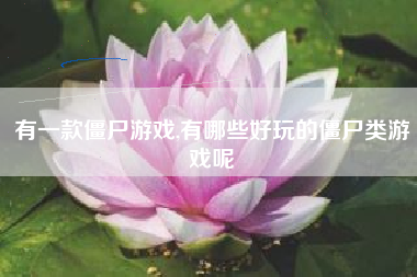 有一款僵尸游戏,有哪些好玩的僵尸类游戏呢