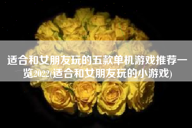 适合和女朋友玩的五款单机游戏推荐一览2022(适合和女朋友玩的小游戏)
